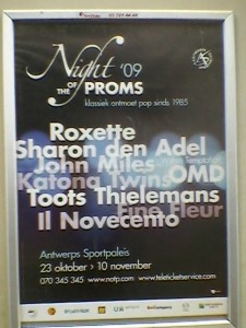 Night of the Proms poster in Antwerp, Belgium.