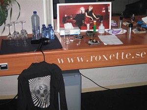 Per Gessle's dressing room.