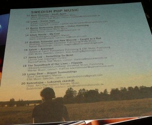 Swedish Pop Music CD 2009